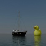 giant duck at day